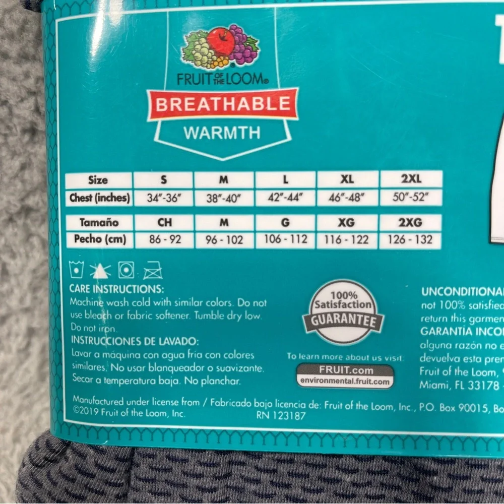 Fruit of the loom breathable men's thermal